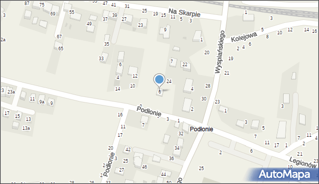 Rudawa, Podłonie, 6, mapa Rudawa