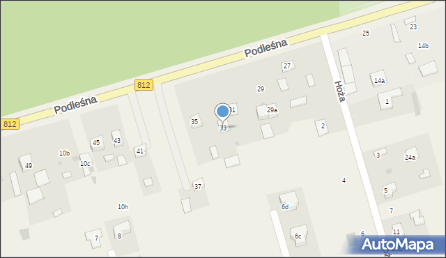 Rudka, Podleśna, 33, mapa Rudka