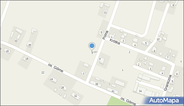 Rudki, Polna, 3, mapa Rudki