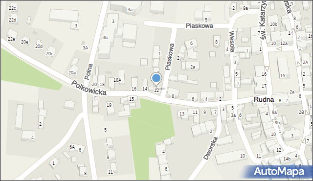 Rudna, Polkowicka, 12, mapa Rudna