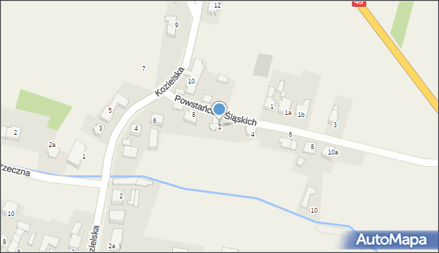Rudnik, Powstańców Śląskich, 2, mapa Rudnik
