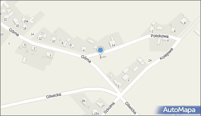 Rudno, Potokowa, 5, mapa Rudno