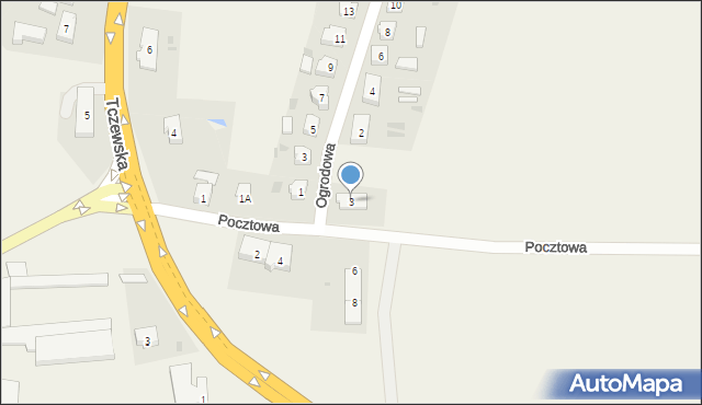 Rudno, Pocztowa, 3, mapa Rudno