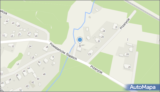Rudy, Powstańców Śląskich, 21, mapa Rudy