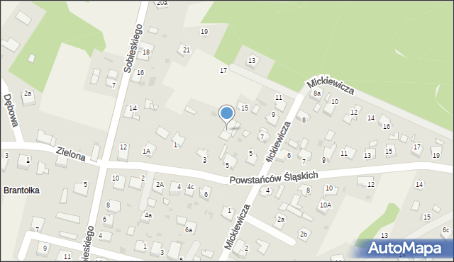 Rudy, Powstańców Śląskich, 3a, mapa Rudy