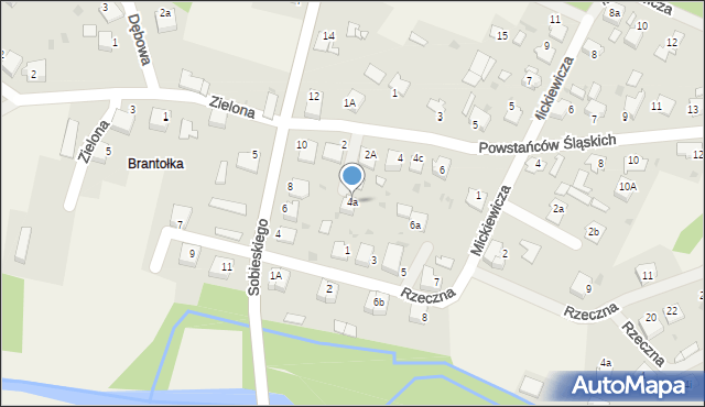 Rudy, Powstańców Śląskich, 4a, mapa Rudy