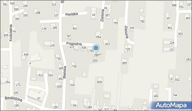 Rybarzowice, Pogodna, 336, mapa Rybarzowice