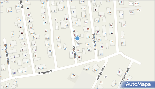 Rybie, Pogodna, 17, mapa Rybie