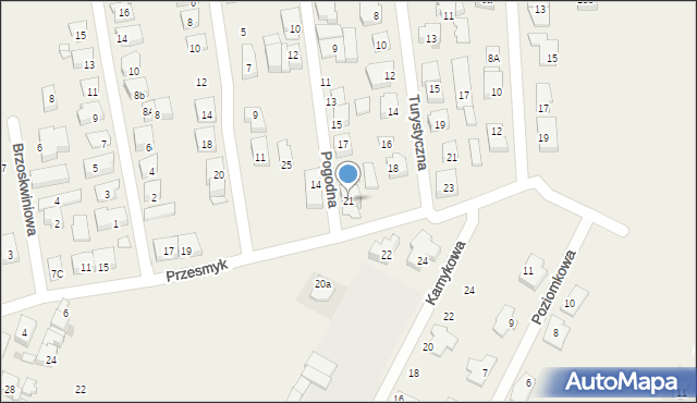 Rybie, Pogodna, 21, mapa Rybie