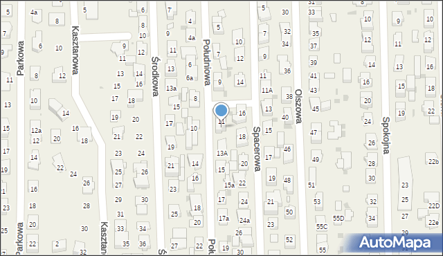 Rybie, Południowa, 13, mapa Rybie