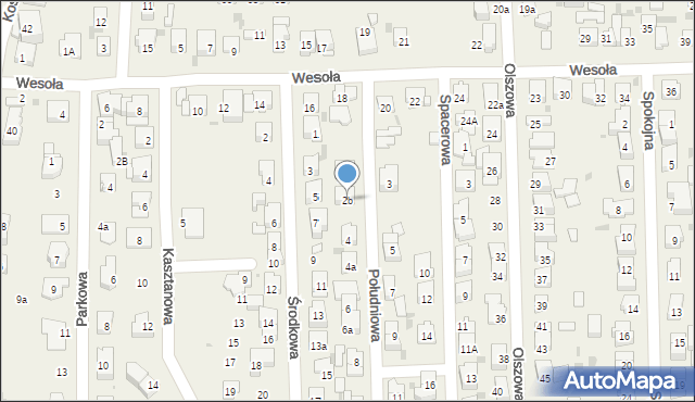 Rybie, Południowa, 2b, mapa Rybie