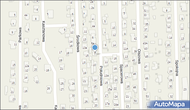 Rybie, Południowa, 8a, mapa Rybie