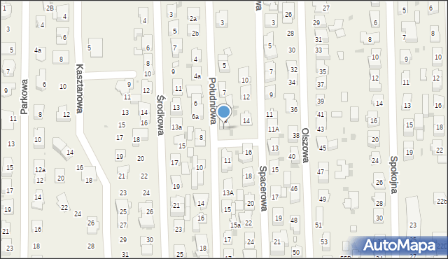 Rybie, Południowa, 9a, mapa Rybie