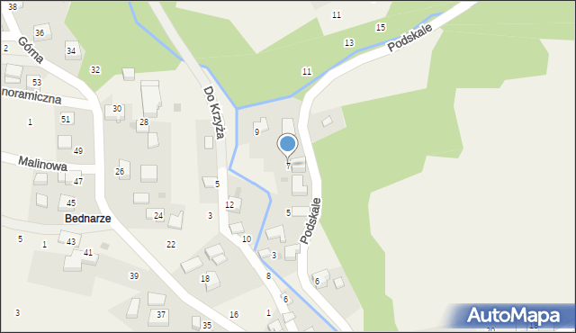 Rybna, Podskale, 7, mapa Rybna