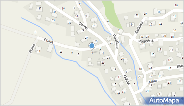 Rybna, Polna, 5, mapa Rybna