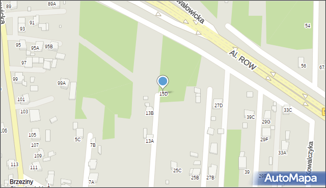 Rybnik, Pod Hałdą, 15D, mapa Rybnika