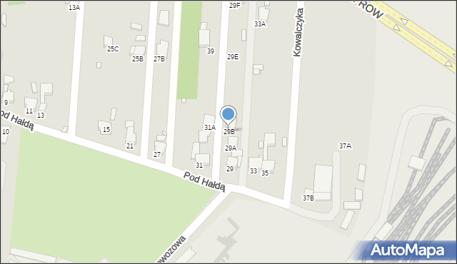 Rybnik, Pod Hałdą, 29B, mapa Rybnika