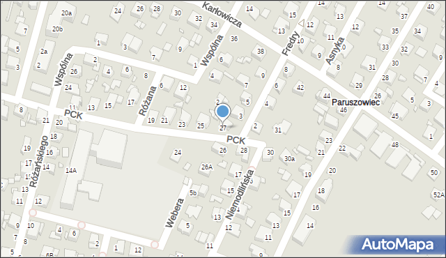 Rybnik, Polskiego Czerwonego Krzyża, 27, mapa Rybnika