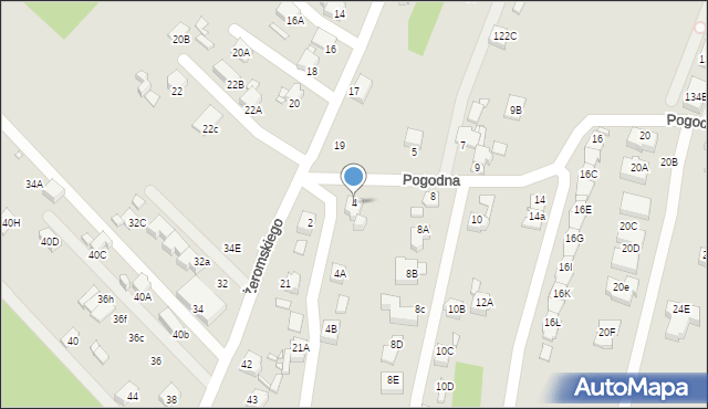 Rybnik, Pogodna, 4, mapa Rybnika