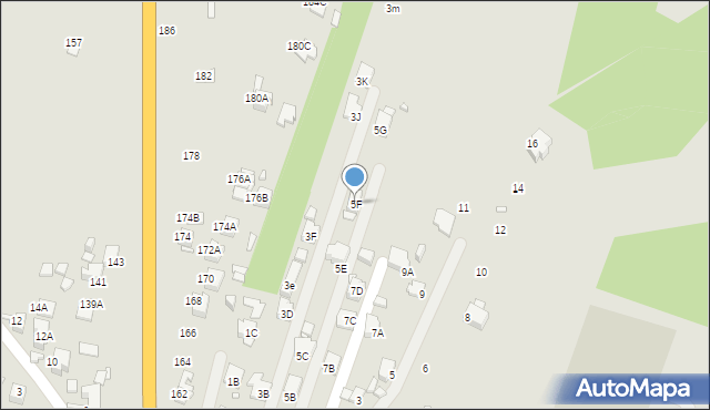 Rybnik, Podleśna, 5F, mapa Rybnika