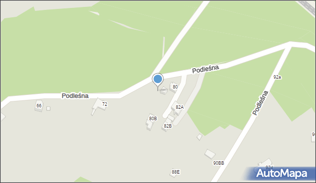 Rybnik, Podleśna, 78, mapa Rybnika