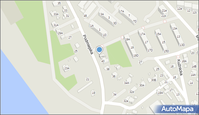 Rybnik, Podmiejska, 42, mapa Rybnika