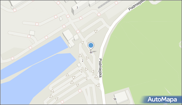 Rybnik, Podmiejska, 44, mapa Rybnika