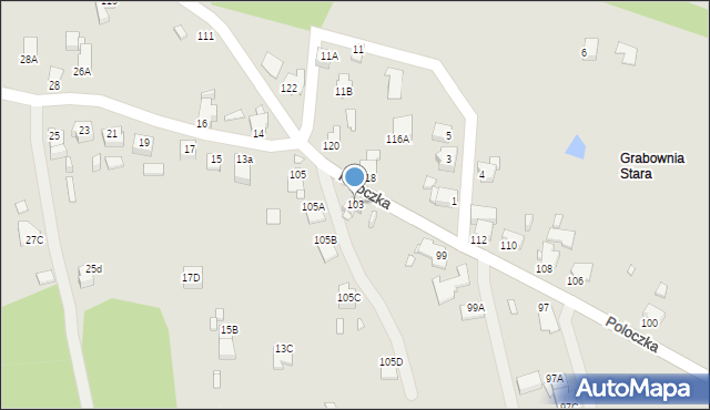 Rybnik, Poloczka Wiktora, 103, mapa Rybnika