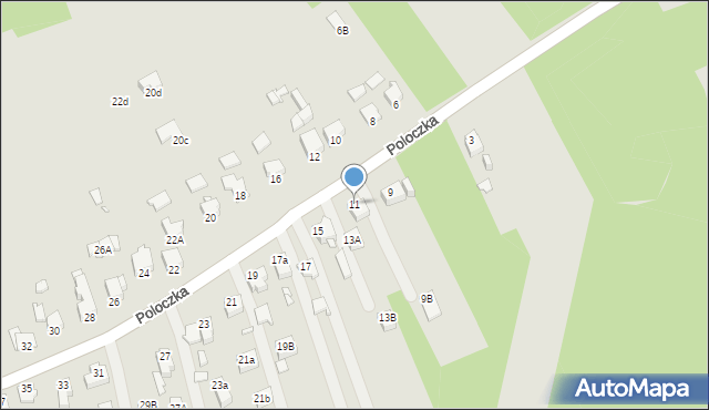 Rybnik, Poloczka Wiktora, 11, mapa Rybnika