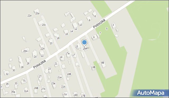 Rybnik, Poloczka Wiktora, 13A, mapa Rybnika