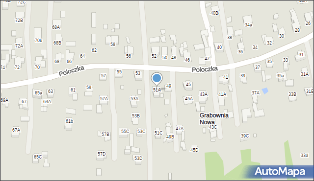 Rybnik, Poloczka Wiktora, 51A, mapa Rybnika