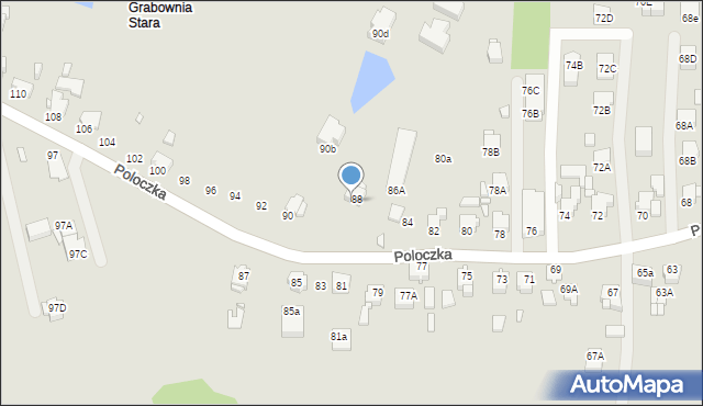 Rybnik, Poloczka Wiktora, 88A, mapa Rybnika