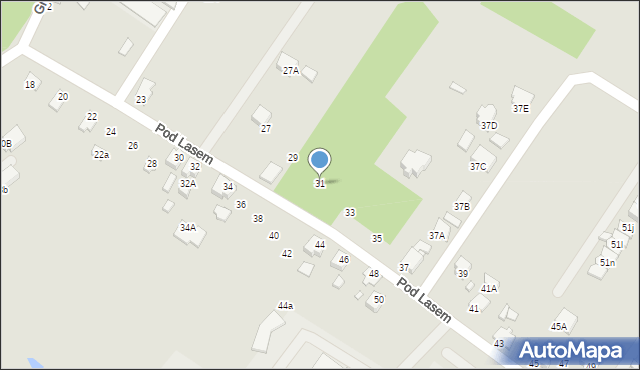 Rybnik, Pod Lasem, 31, mapa Rybnika