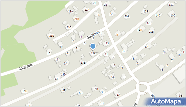 Rybnik, Pojdy Jana, ks., 13A, mapa Rybnika