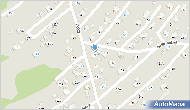 Rybnik, Pojdy Jana, ks., 28, mapa Rybnika