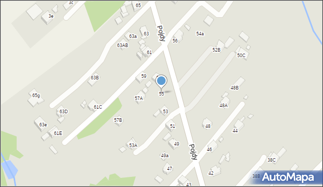 Rybnik, Pojdy Jana, ks., 55, mapa Rybnika