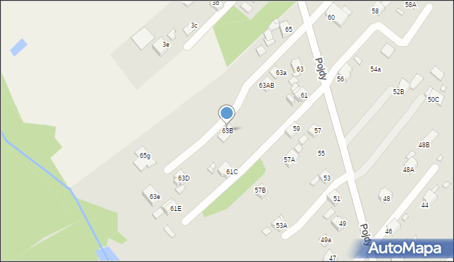 Rybnik, Pojdy Jana, ks., 63B, mapa Rybnika