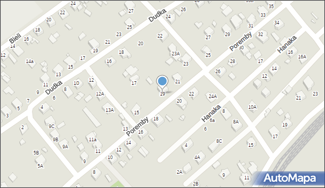 Rybnik, Poremby, 19, mapa Rybnika