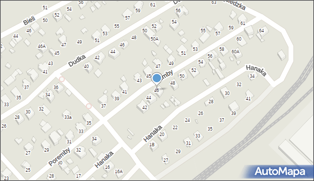 Rybnik, Poremby, 46, mapa Rybnika