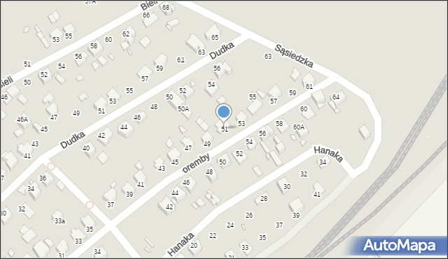 Rybnik, Poremby, 51, mapa Rybnika