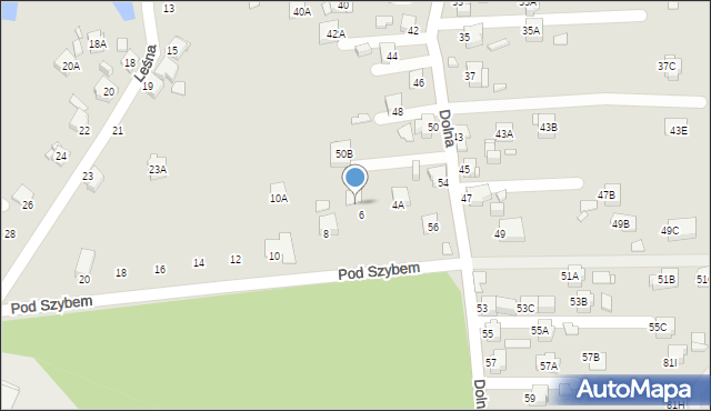 Rybnik, Pod Szybem, 6a, mapa Rybnika