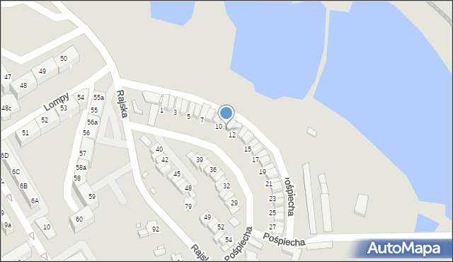 Rybnik, Pośpiecha Pawła, ks., 11, mapa Rybnika