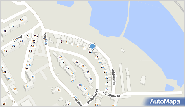 Rybnik, Pośpiecha Pawła, ks., 13, mapa Rybnika