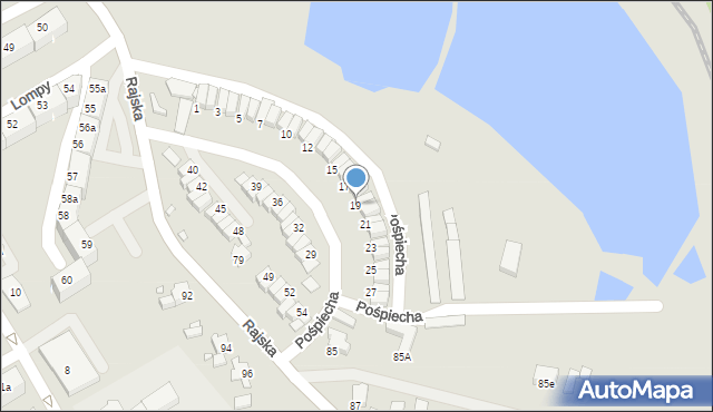 Rybnik, Pośpiecha Pawła, ks., 19, mapa Rybnika