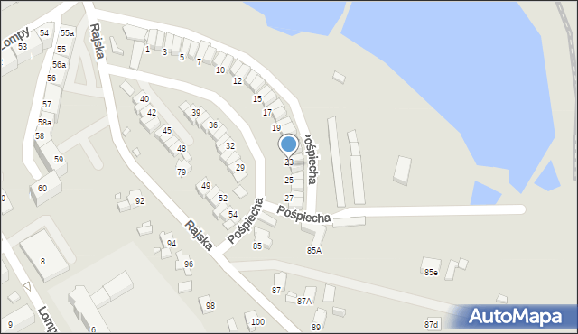 Rybnik, Pośpiecha Pawła, ks., 24, mapa Rybnika