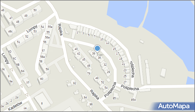 Rybnik, Pośpiecha Pawła, ks., 37, mapa Rybnika