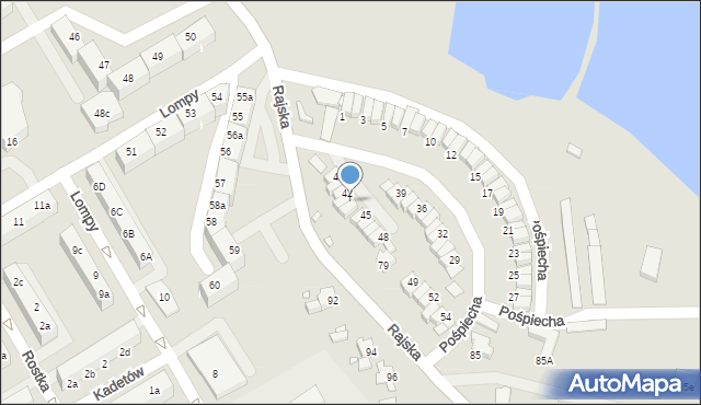 Rybnik, Pośpiecha Pawła, ks., 43, mapa Rybnika