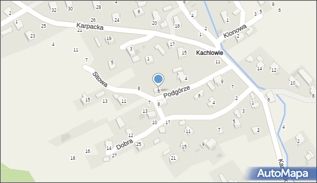 Rychwałdek, Podgórze, 6, mapa Rychwałdek