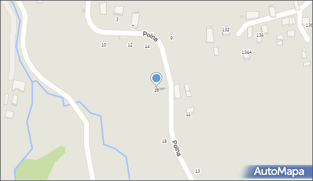 Ryglice, Polna, 16, mapa Ryglice