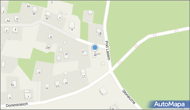 Ryjewo, Pod Lasem, 1a, mapa Ryjewo